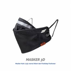 Masker kain 3D V2 Footstep Premium Navajo 3ply - Waterproof