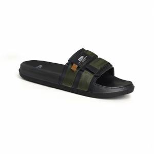 Sandal Slide Stereo Green Army