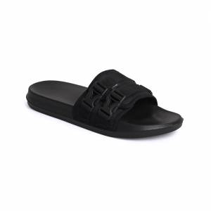 Sandal Slide On Wolv Black